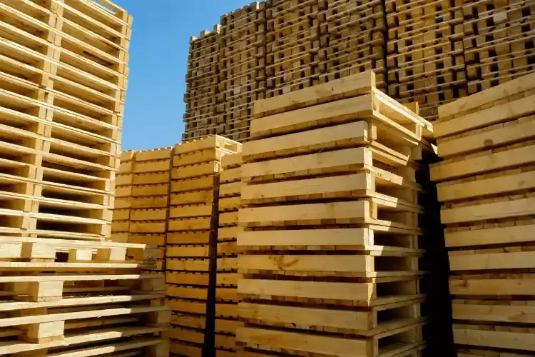 Wooden pallets prepared for industrial use near Burnaby